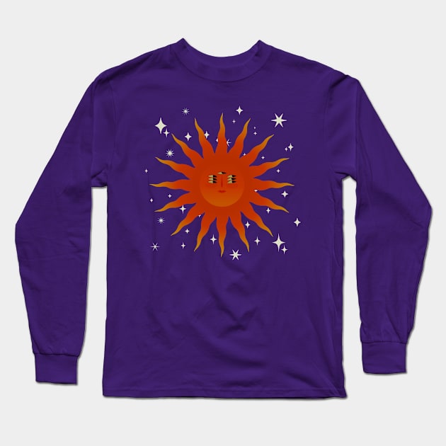 Seven Eyed Sun V1 Long Sleeve T-Shirt by SpitComet